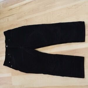 Rag & Bone High Rise Black Velvet Skinny Pants | Size 30.  Navy Blue